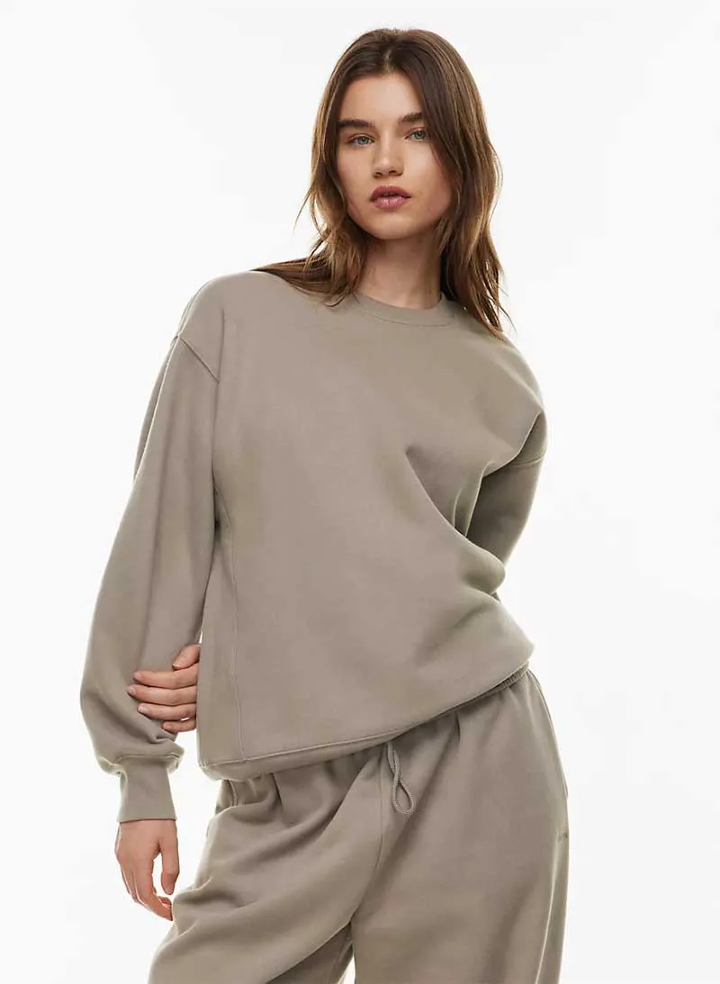 Cozy Fleece Boyfriend Crew Sweatshirt