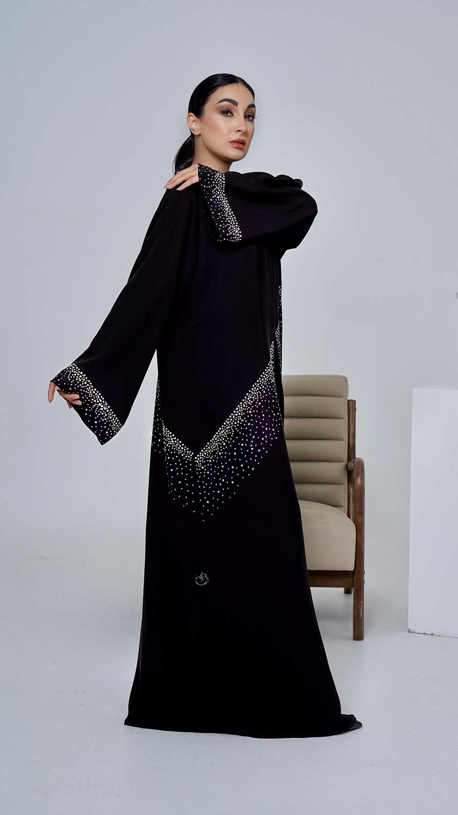 BLACK  STONE ABAYA