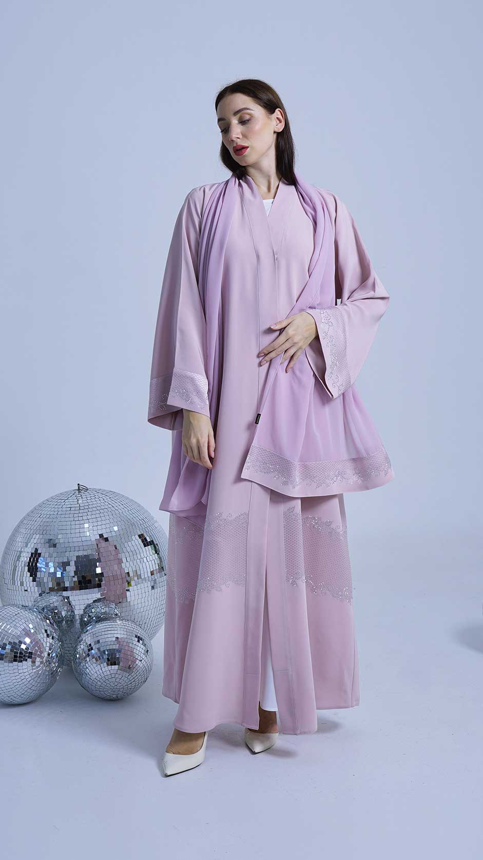 COLORED STONE ABAYA