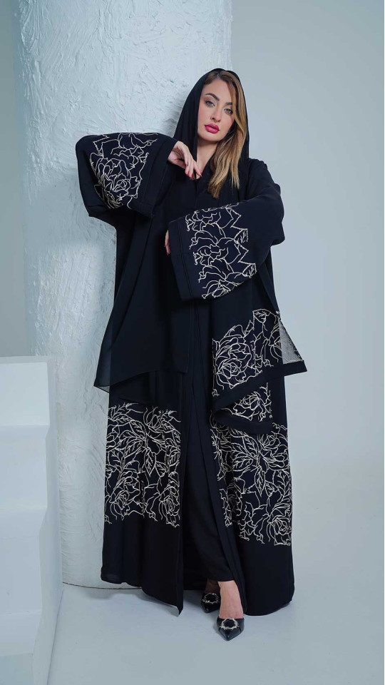 COMPUTER MACHINE EMBROIDERY ABAYA