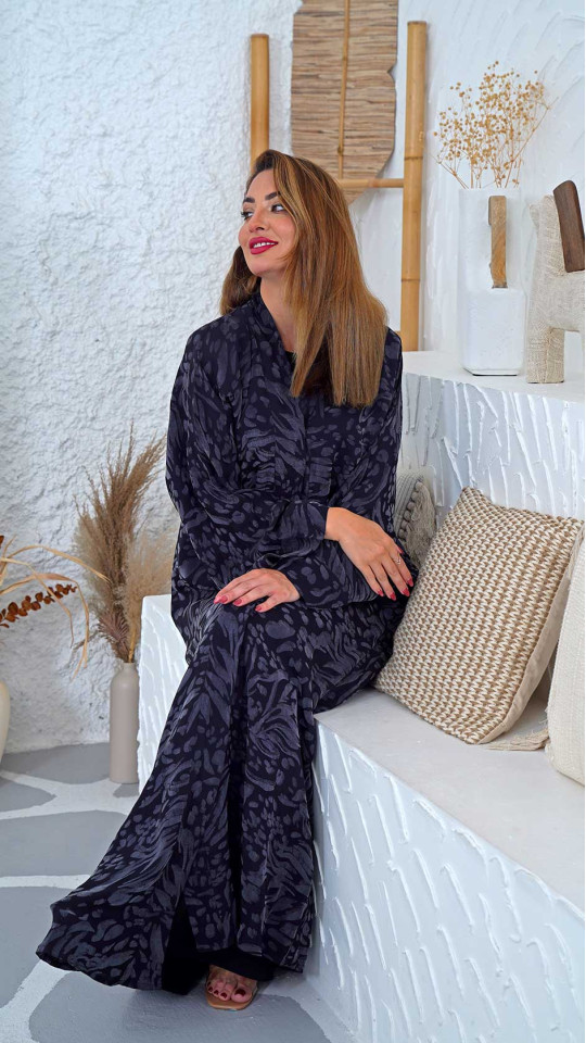 JACQUARD SELF PRINTED ABAYA