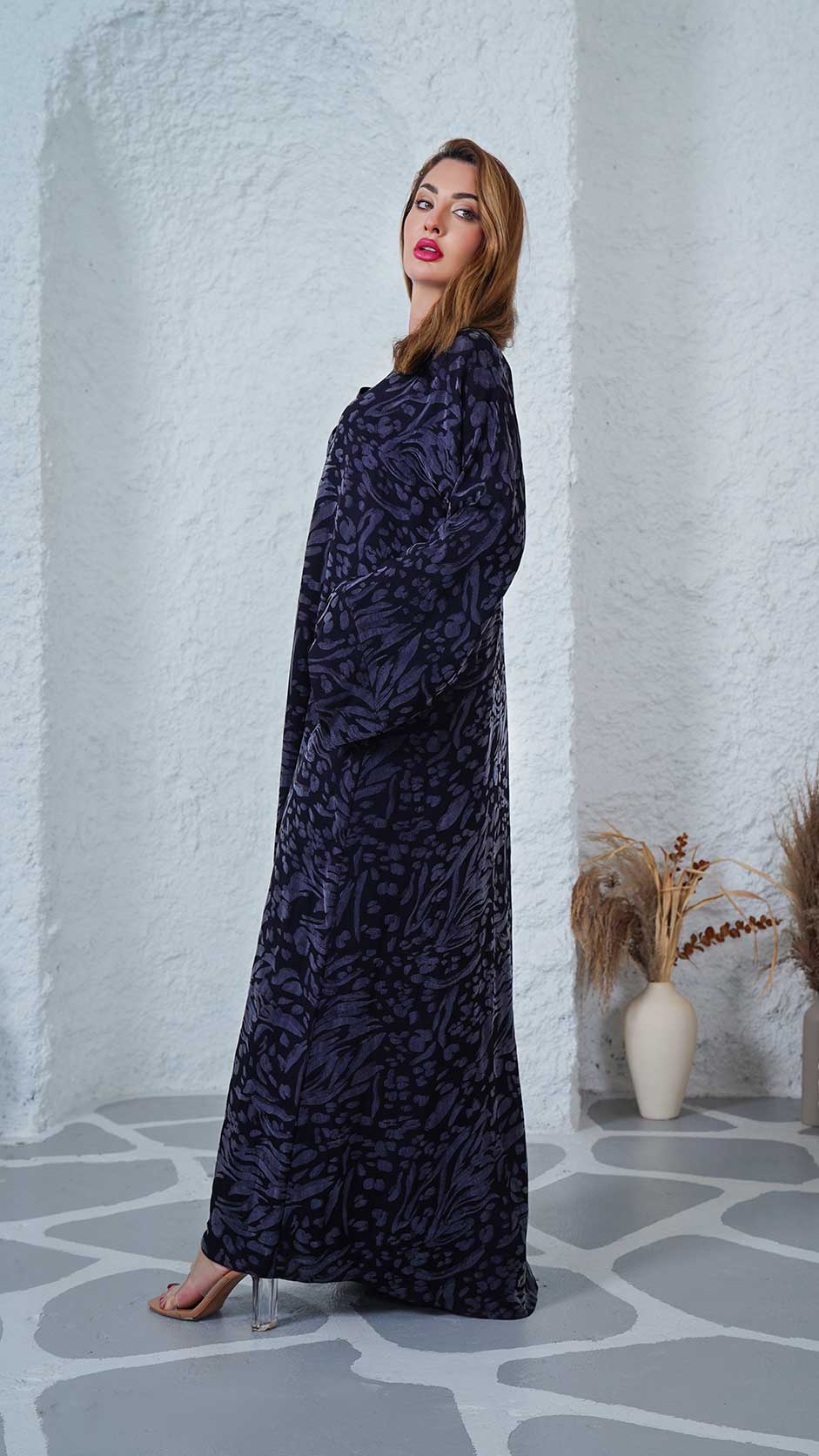 JACQUARD SELF PRINTED ABAYA