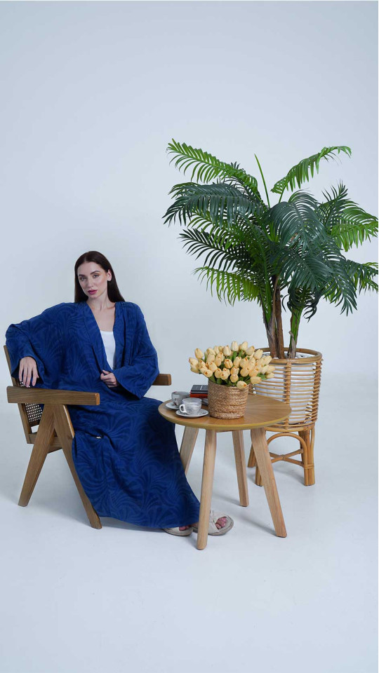 LINEN SELF PRINTED ABAYA